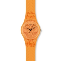 Buy Swatch Ladies Time Never Dies Orange Watch GO110 online