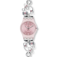 Buy Swatch Ladies Silver Flowers Watch LP130G online