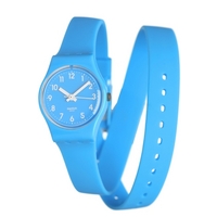 Buy Swatch Ladies Blue Round Resin Watch LS112 online