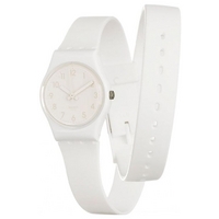 Buy Swatch Ladies Original White Double Strap Watch LW134C online