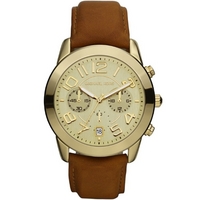 Buy Michael Kors Gents Brown Leather Strap Watch MK2251 online