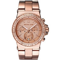 Buy Michael Kors Ladies Baguette Bezel Rose Gold Tone Bracelet Watch MK5412 online