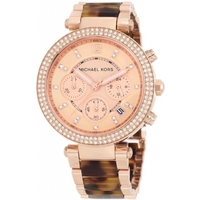 Buy Michael Kors Ladies Tortoiseshell Steel Bracelet Chronograph Watch MK5538 online