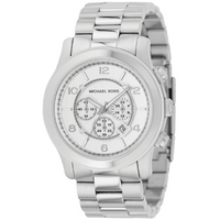 Buy Michael Kors Gents Silver Tone Bracelet Chronograph Watch MK8086 online