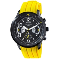 Buy Accurist Gents Chronograph Yellow Rubber Strap Strap Watch MS921BY online