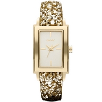 Buy DKNY Ladies Gold Tone Leather Strap Watch NY8713 online