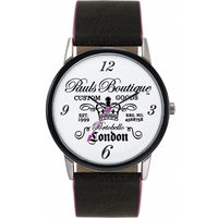 Buy Pauls Boutique Ladies Mia Black Leather Strap Watch PA013BK online