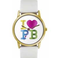 Buy Pauls Boutique Ladies Mia White Leather Strap Watch PA013WHGD online