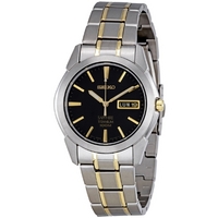 Buy Seiko Gents Black Dial Titanium Bracelet Watch SGG735P1 online