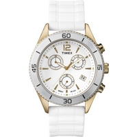 Buy Timex Gents Chronograph White Rubber Strap Watch T2N827D7 online