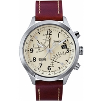 Buy Timex Intelligent Quartz Gents Brown Fly-Back Chronograph Watch T2N932 online
