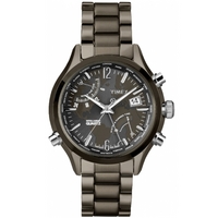 Buy Timex Intelligent Quartz World Time Black Steel Chronograph Watch T2N946 online