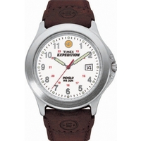 Buy Timex Gents Expedition Brown Leather Strap Watch T44381SU online