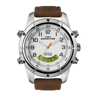 Buy Timex Gents Expedition Brown Leather Strap Chronograph Watch T49828SU online