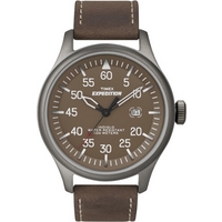 Buy Timex Gents Expedition All Brown Strap Watch T49874SU online