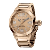 Buy T W Steel Canteen 40mm Rose Gold Tone Steel Bracelet Watch TW303 online