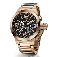 Buy T W Steel Canteen 40mm Rose Gold Tone Steel Bracelet Watch TW307 online