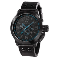 Buy T W Steel Cool Black Leather Strap Chronograph Watch TW904 online