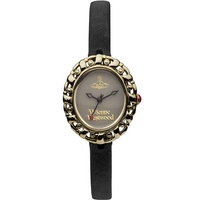 Buy Vivienne Westwood Ladies Black Leather Strap Watch VV005SMBK online