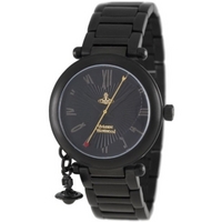 Buy Vivienne Westwood Ladies Orb Black Steel Bracelet Watch VV006BK online