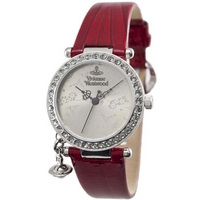 Buy Vivienne Westwood Ladies Orb Red Leather Strap Watch VV006SLRD online