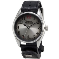 Buy Vivienne Westwood Gents Heritage Black Leather Strap Watch VV012BK online