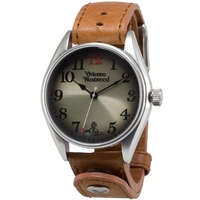 Buy Vivienne Westwood Gents Heritage Brown Leather Strap Watch VV012TN online