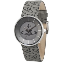 Buy Vivienne Westwood Unisex Spirit Grey Leather Strap Watch VV020SLBK online