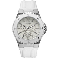 Buy Guess Gents White Rubber Strap Watch W10603G1 online