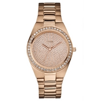 Buy Guess Ladies Rose Gold Tone Bracelet Watch W12651L1 online