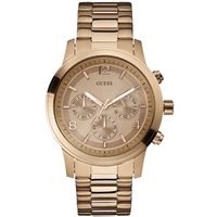 Buy Guess Ladies Chronograph Gold Tone Steel Bracelet Watch W17004L1 online