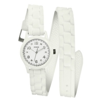 Buy Guess Ladies White Rubber Strap Watch W65023L1 online