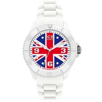 Buy Ice-Watch Gents White Rubber Strap Union Jack Dial Watch WO.UK.B.S.12 online