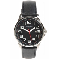 Buy Simon Carter Gents Black Leather Strap Watch WT1600BK online