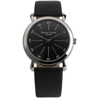 Buy Simon Carter Gents Black Leather Strap Watch WT1903BK online