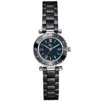 Buy Gc Ladies Mother of Pearl Black Ceramic Bracelet Watch X70012L2S online