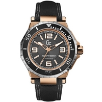 Buy Gc Gents Black Dial Black Leather Strap Watch X79002G2S online