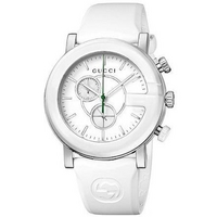 Buy Gucci G-Chrono Gents White Rubber Strap Watch YA101346 online