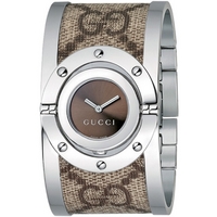 Buy Gucci Ladies G Line Steel And Material Bangle Watch YA112425 online