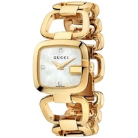 Buy Gucci G-Gucci Ladies Gold Tone Bracelet Stone Set Watch YA125513 online