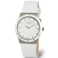 Buy Boccia Ladies White Leather Stap Watch B3202-01 online