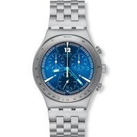 Buy Swatch Ladies Irony Chrono Rhythmic Blue Watch YCS575G online