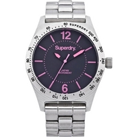 Buy Superdry Ladies Infantry Steel Watch SYL124PM online