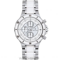 Buy Ladies Bulova Ceramic Chronograph Diamond Watch 98P125 online