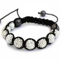 Buy Shamballa Clear Crystal Unisex Bracelet - SHAMBRAC-35 online