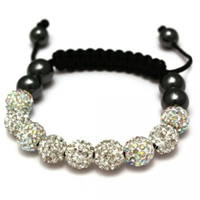 Buy Shamballa Iridescent Crystal Unisex Bracelet - SHAMBRAC-75 online