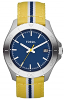 Buy Fossil Retro Traveller Mens Yellow Fabric Watch - AM4477 online