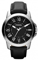 Buy Fossil Grant Mens Black Leather Watch - FS4745 online