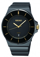 Buy Seiko Mens Luminous Black Steel Watch - SGEG19P9 online