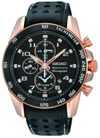 Buy Seiko Mens Rose Gold-plated Tachymeter Watch - SNAE80P1 online